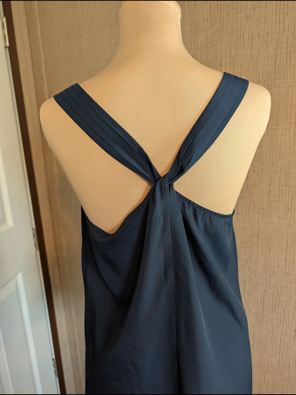 J. Crew Navy Blue Silk-Like Scoop Neck Camisole